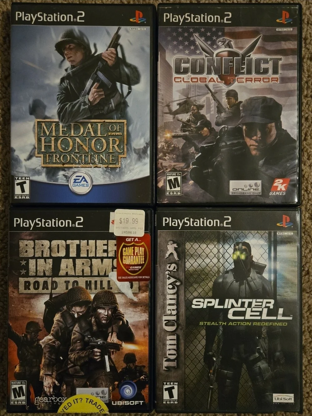 Ps2 shooter bundle four titles three complete, tested.